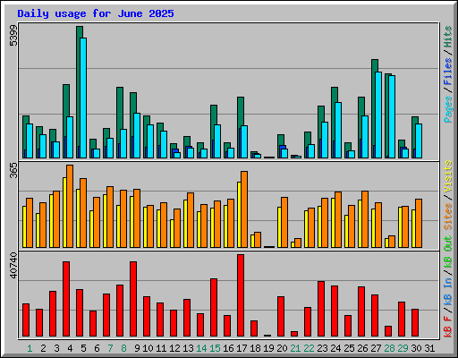 Daily usage for June 2025