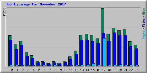 Hourly usage for November 2017