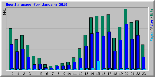 Hourly usage for January 2018