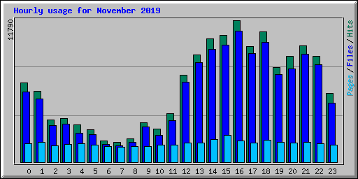 Hourly usage for November 2019