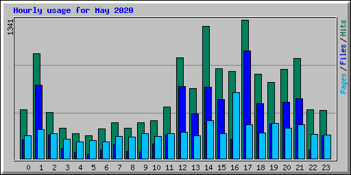 Hourly usage for May 2020