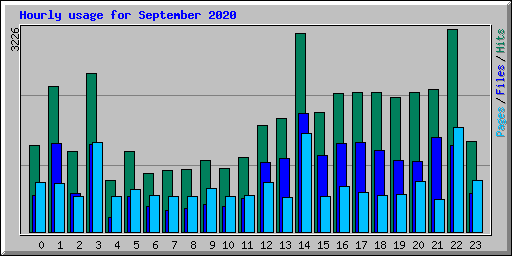 Hourly usage for September 2020