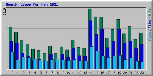 Hourly usage for May 2021