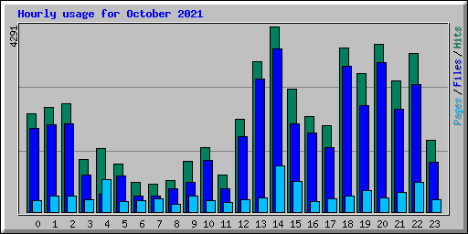 Hourly usage for October 2021