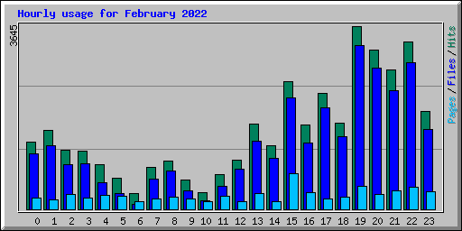 Hourly usage for February 2022
