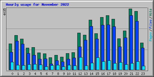 Hourly usage for November 2022